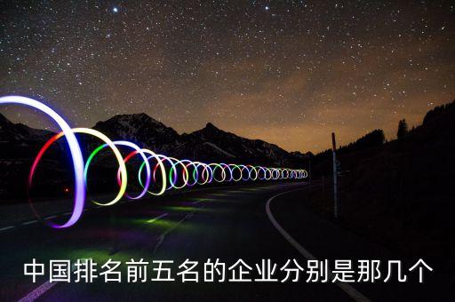 中國(guó)排名前五名的企業(yè)分別是那幾個(gè)