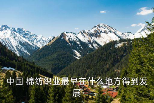 中國 棉紡織業(yè)最早在什么地方得到發(fā)展
