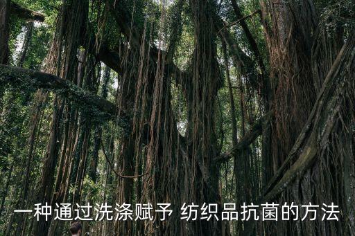 一種通過洗滌賦予 紡織品抗菌的方法