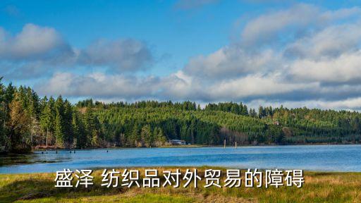 盛澤 紡織品對外貿易的障礙