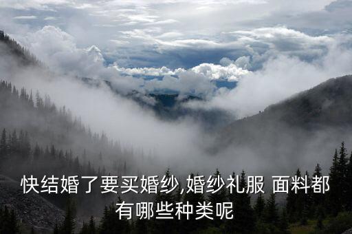 快結(jié)婚了要買婚紗,婚紗禮服 面料都有哪些種類呢