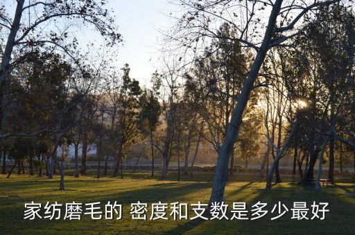 家紡磨毛的 密度和支數(shù)是多少最好