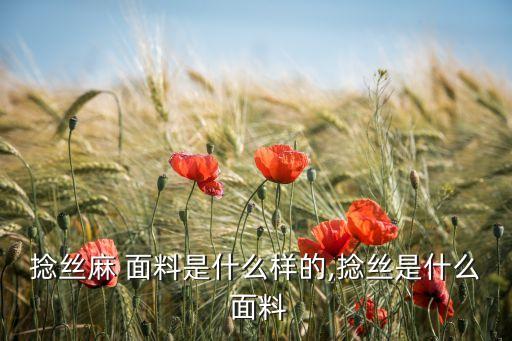 捻絲麻 面料是什么樣的,捻絲是什么 面料