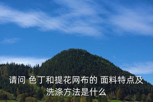 請(qǐng)問 色丁和提花網(wǎng)布的 面料特點(diǎn)及洗滌方法是什么