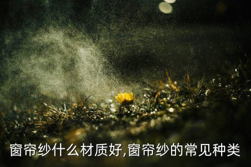 窗簾紗什么材質(zhì)好,窗簾紗的常見種類