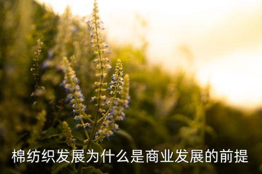 棉紡織發(fā)展為什么是商業(yè)發(fā)展的前提