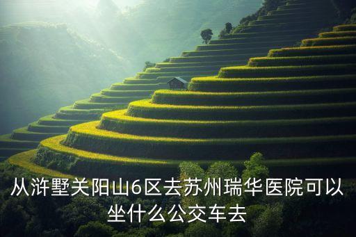 從滸墅關(guān)陽山6區(qū)去蘇州瑞華醫(yī)院可以坐什么公交車去