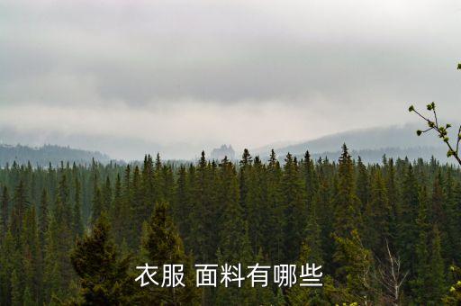 衣服 面料有哪些