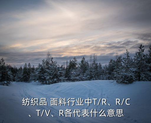  紡織品 面料行業(yè)中T/R、R/C、T/V、R各代表什么意思