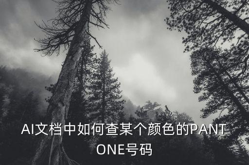 AI文檔中如何查某個(gè)顏色的PANTONE號(hào)碼